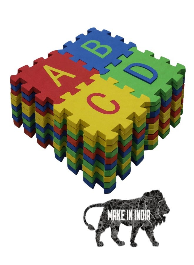 في جراسب سجادة أحجية صغيرة من الفوم للأطفال من VGRASSP، 36 قطعة، سجادة تعليمية متشابكة للأحرف والأرقام للأطفال - متعددة الألوان - Image 1